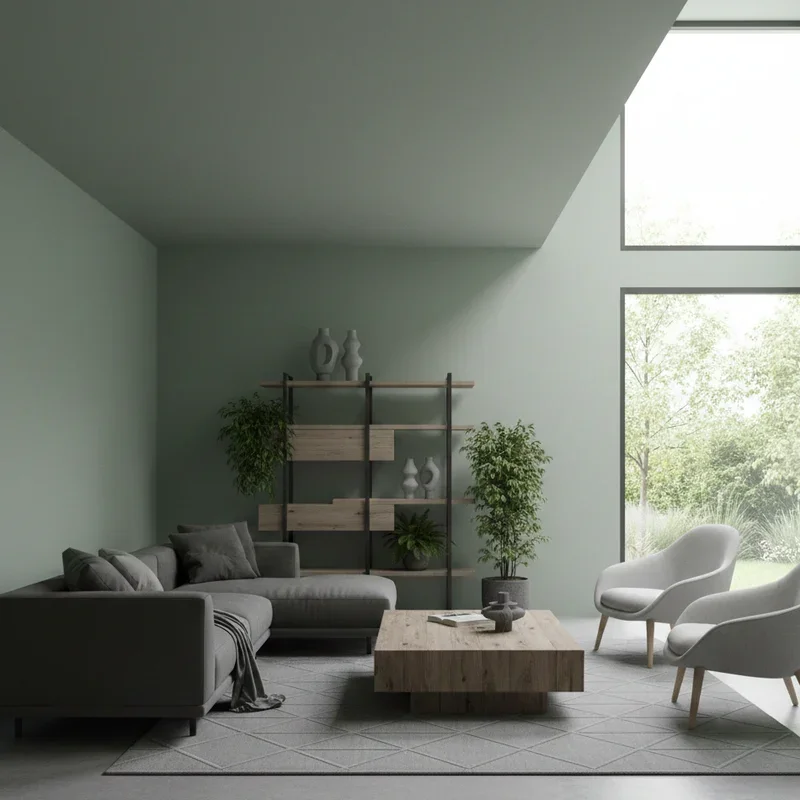 Green and Grey Living Room Ideas