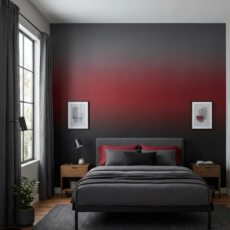 Red Black and Grey Bedroom Ideas