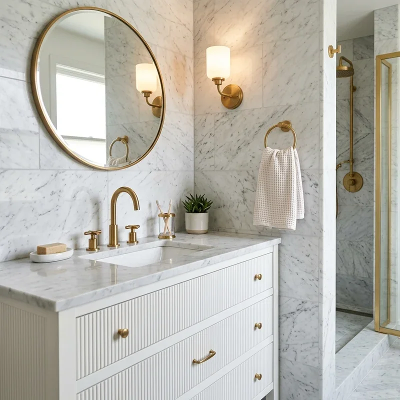 Carrera Marble Bathroom Ideas