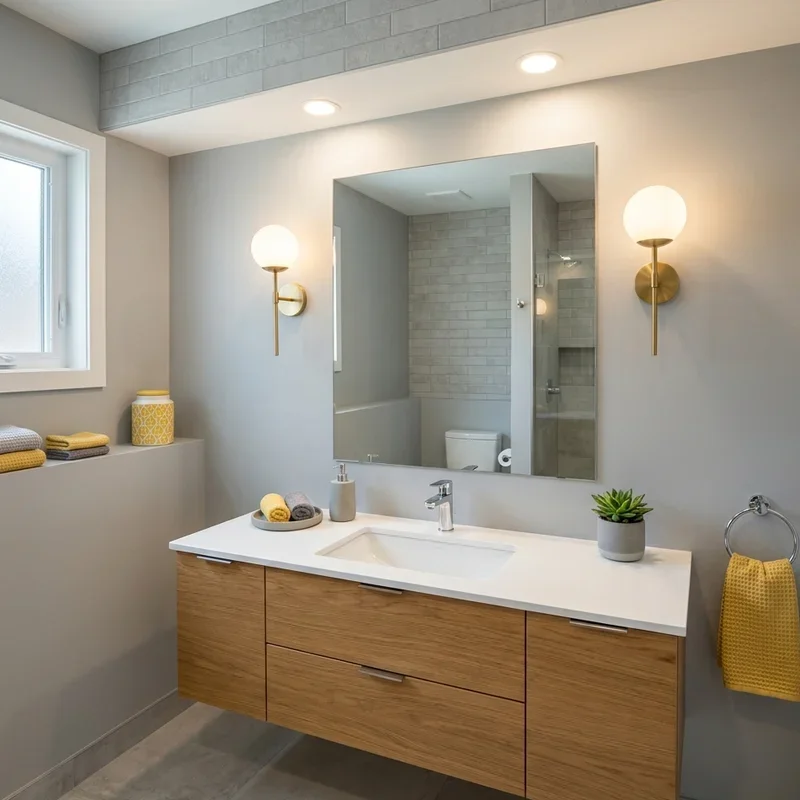 Grey and Yellow Bathroom Ideas