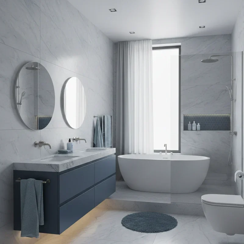 Blue And Grey Bathroom Ideas