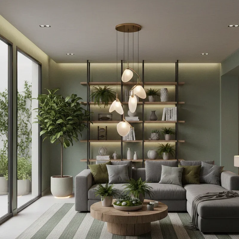 Green and Grey Living Room Ideas