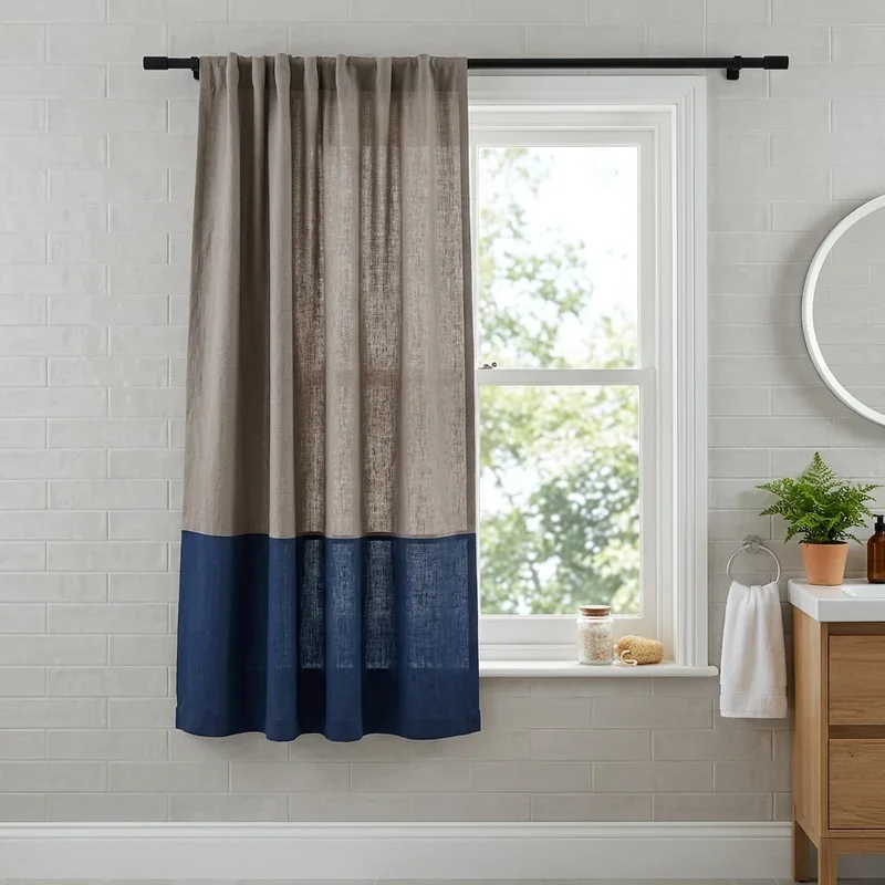 Modern Bathroom Window Curtain Ideas