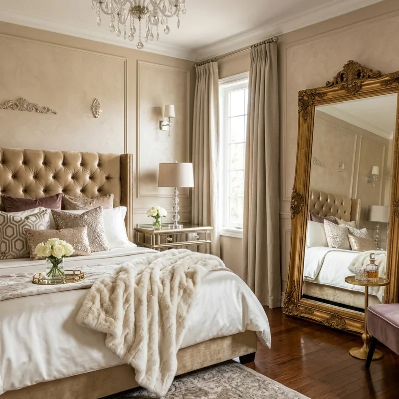 Hollywood Glam Bedroom Ideas