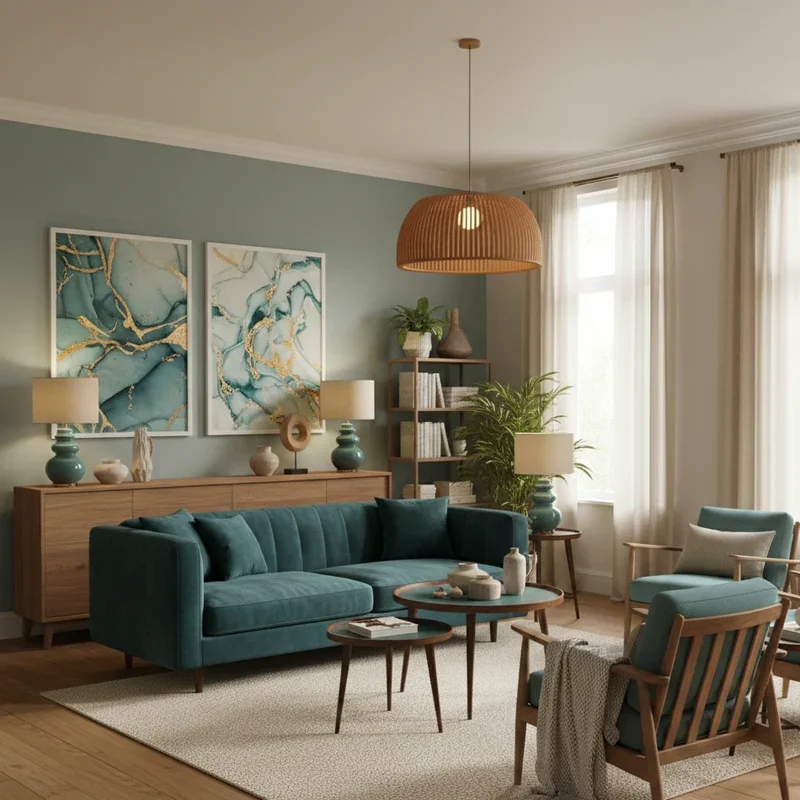Teal Living Room Ideas