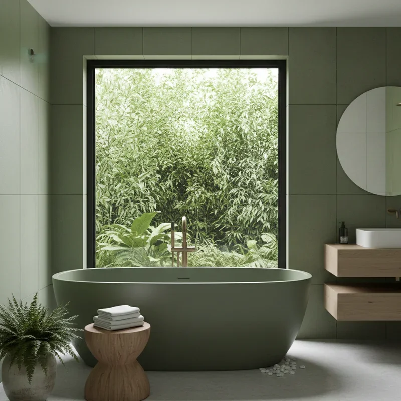 Olive Green Bathroom Ideas