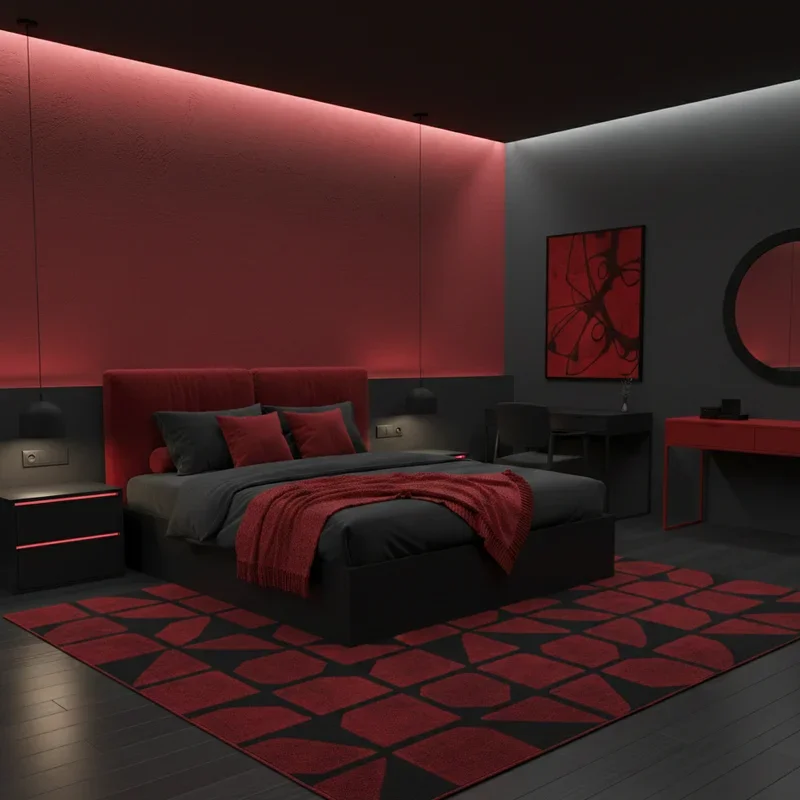 Black and Red Bedroom Ideas