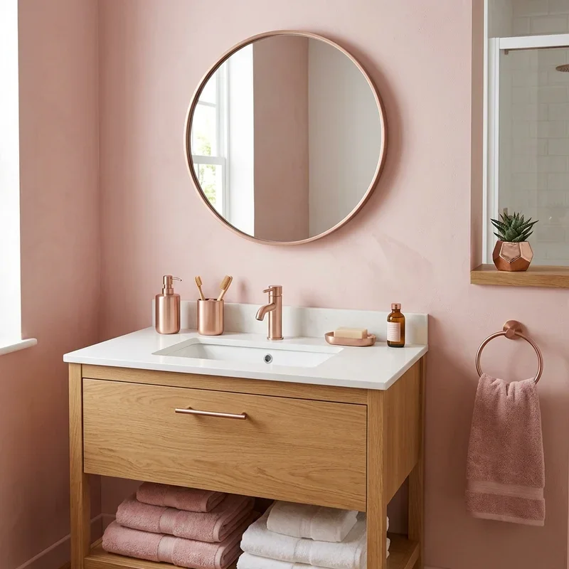 Pink and Gold Bathroom Ideas