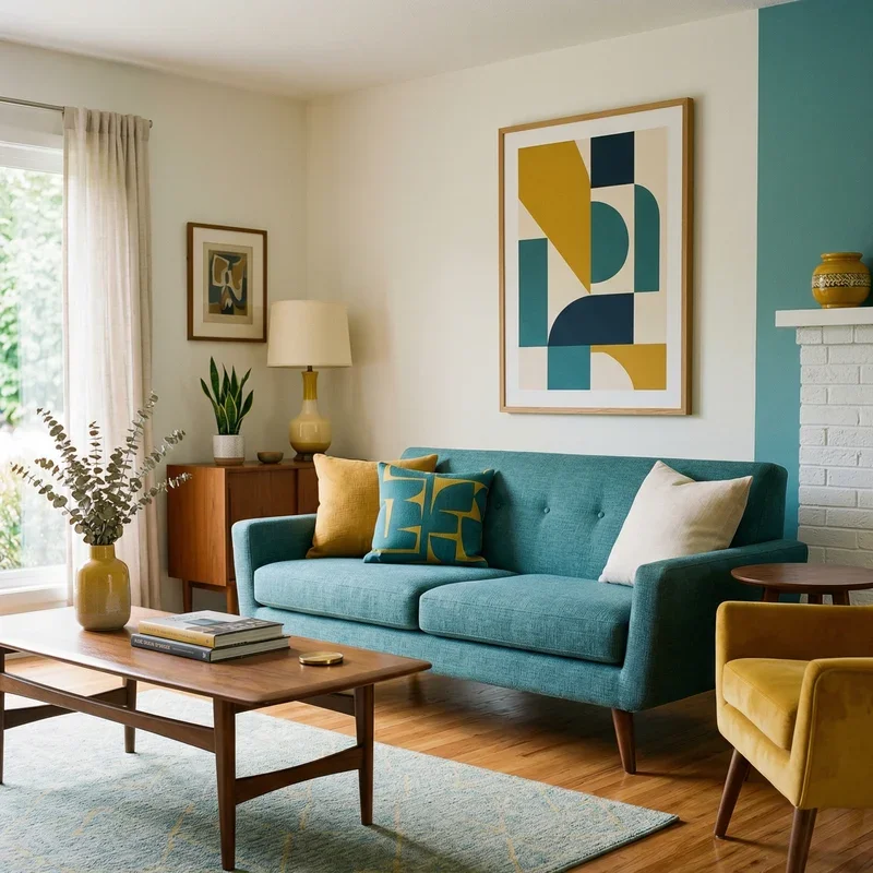 Teal and Yellow Living Room Ideas