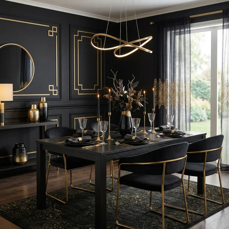 Black and Gold Room Ideas