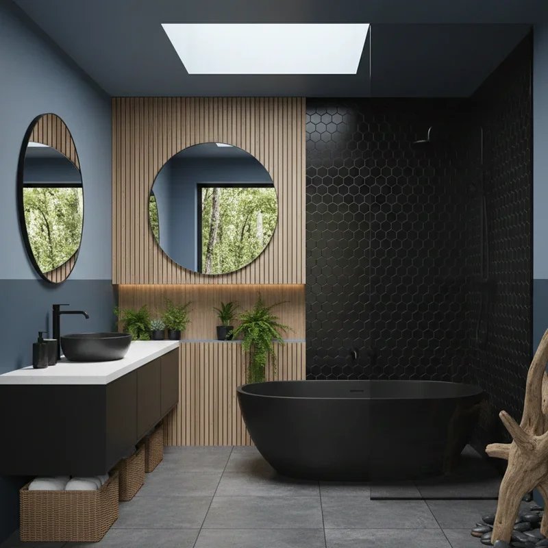 Blue and Black Bathroom Ideas