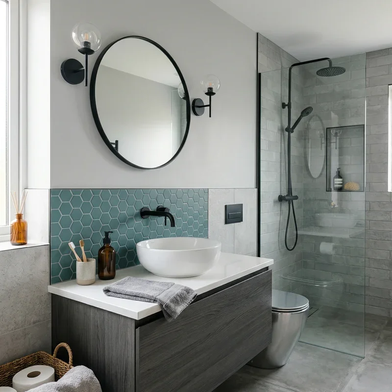 Teal and Grey Bathroom Ideas