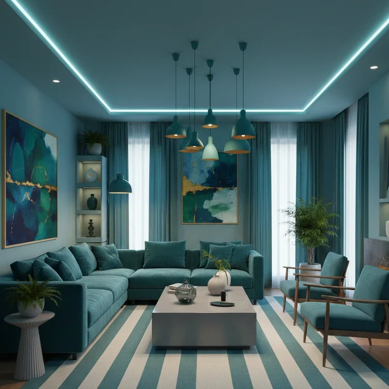 Teal Living Room Ideas