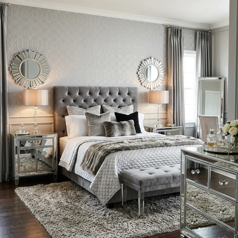 Hollywood Glam Bedroom Ideas