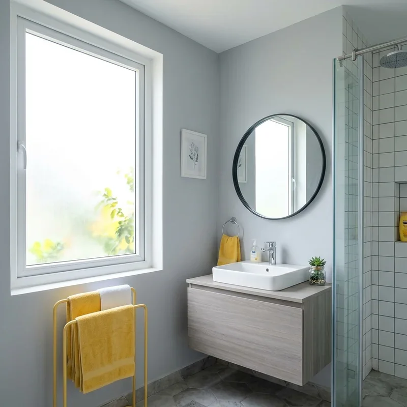 Grey and Yellow Bathroom Ideas