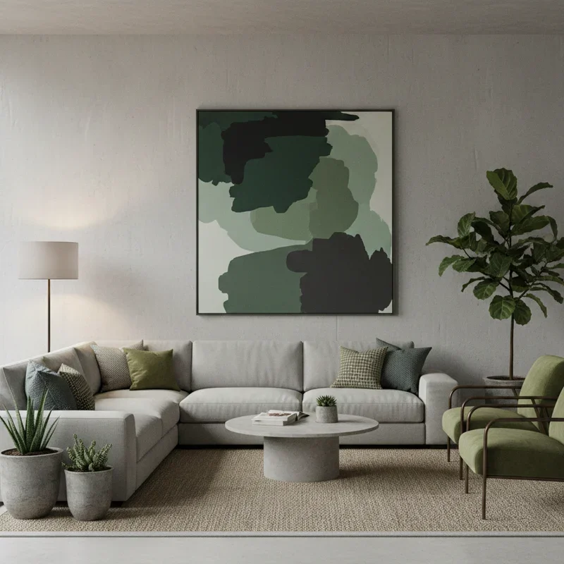 Green and Grey Living Room Ideas