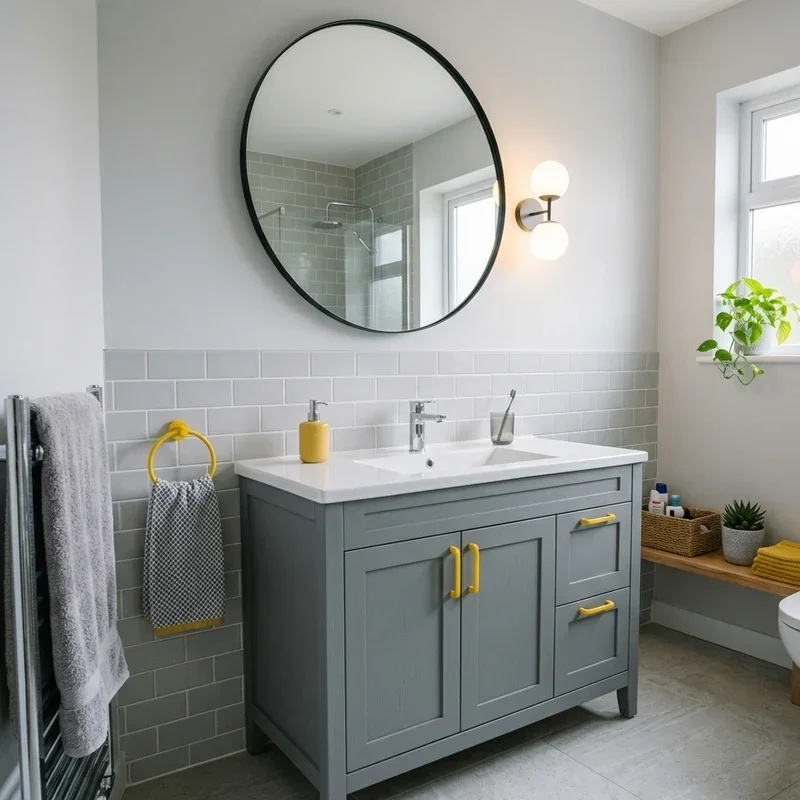 Grey and Yellow Bathroom Ideas