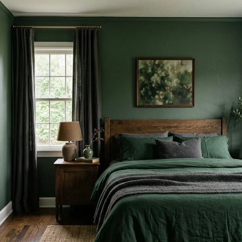 Moody Green Bedroom Ideas