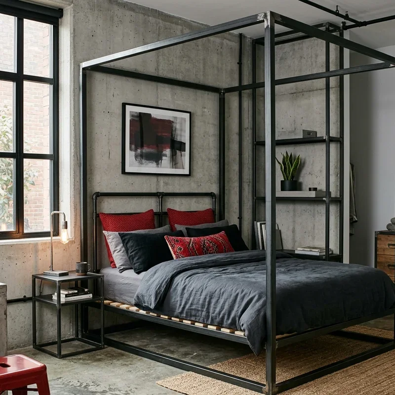 Red Black and Grey Bedroom Ideas