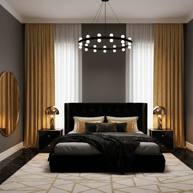 Black and Gold Bedroom Ideas