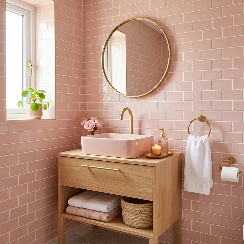 Pink and Gold Bathroom Ideas