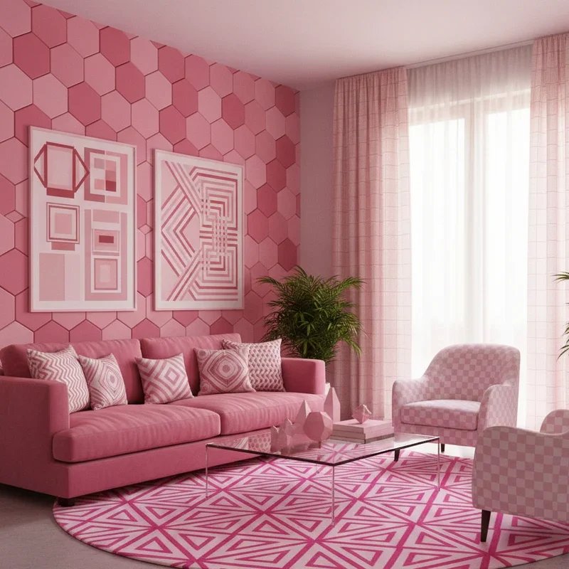 Pink Living Room Ideas