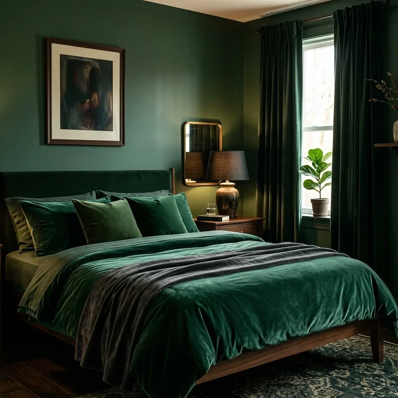 Moody Green Bedroom Ideas