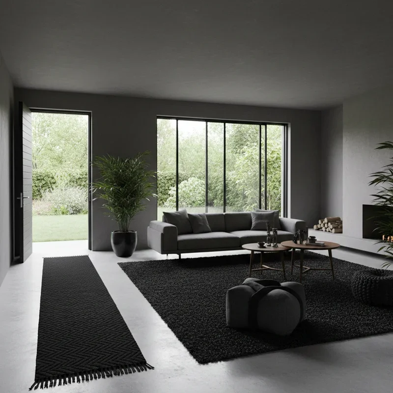 Black Rug Living Room Ideas