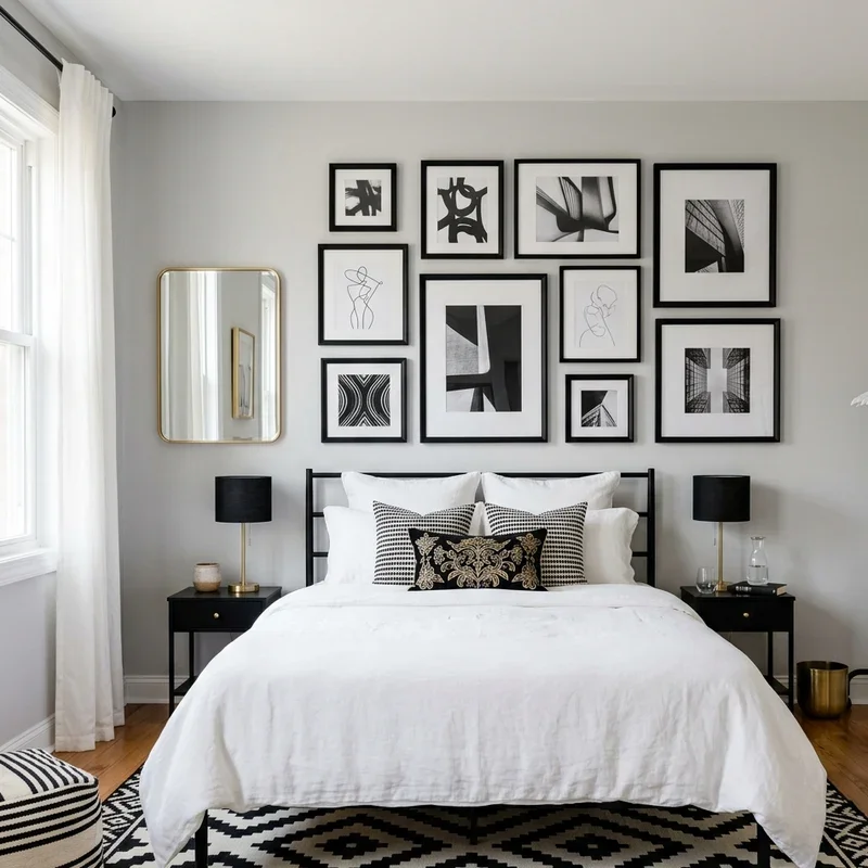 Black White and Gold Bedroom Ideas