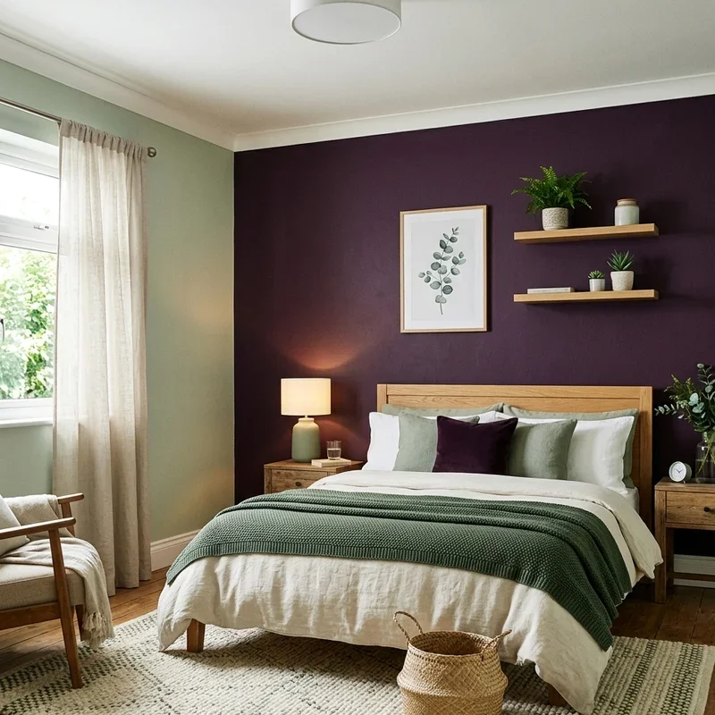 Purple and Green Bedroom Ideas