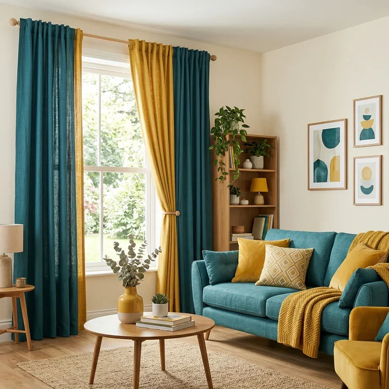 Teal and Yellow Living Room Ideas