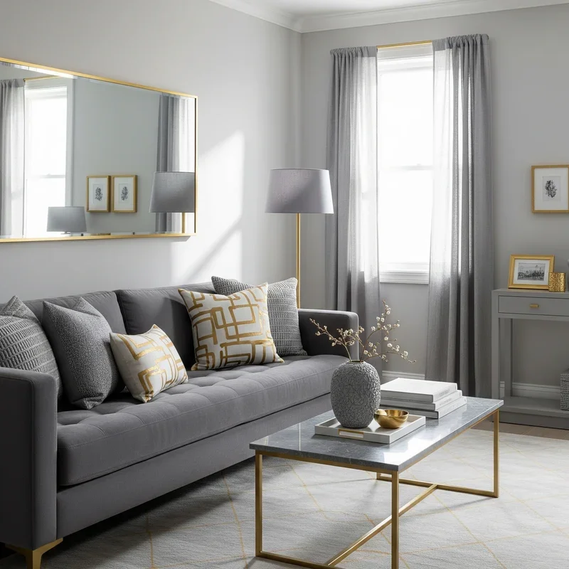 16 Grey and Gold Living Room Ideas with Luxury Touch