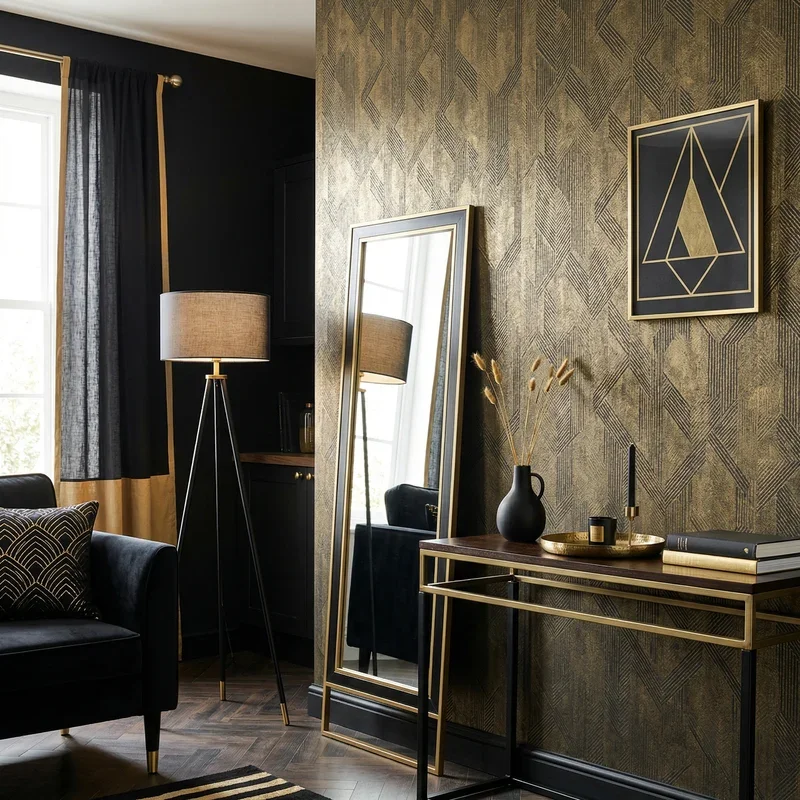 Black and Gold Room Ideas