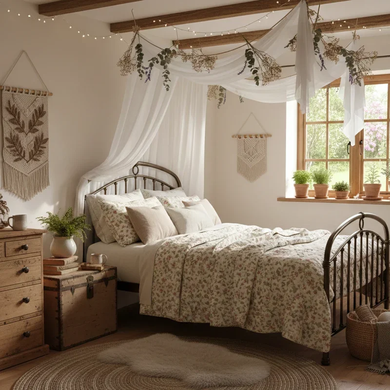 16 Cottagecore Bedroom Ideas to Create Rustic Charm