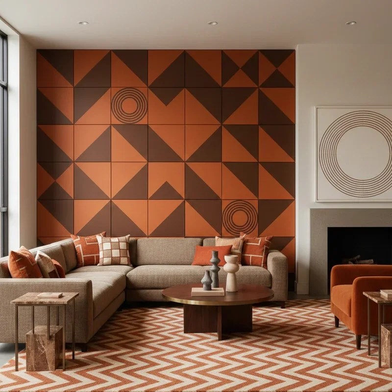 Brown Orange Living Room Ideas