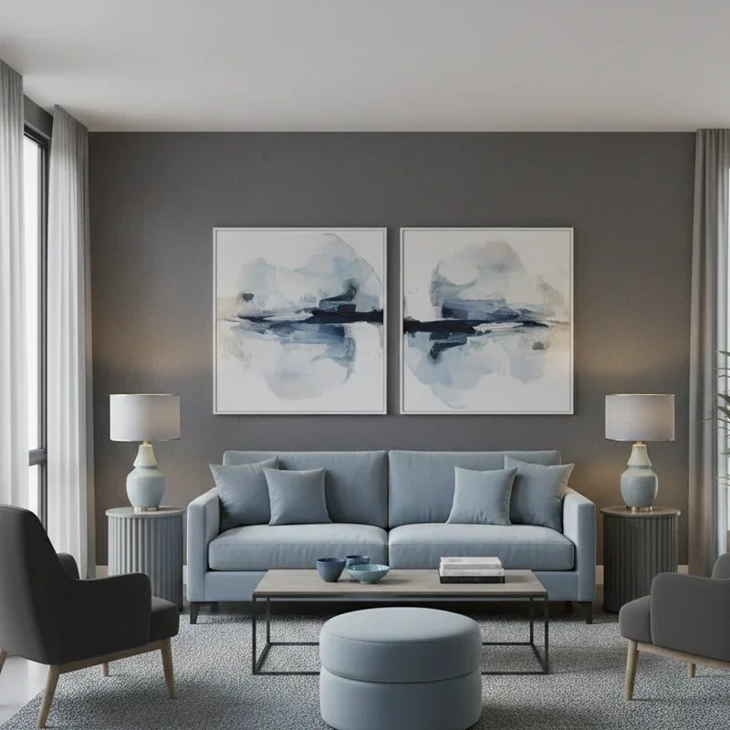 Blue and Grey Living Room Ideas