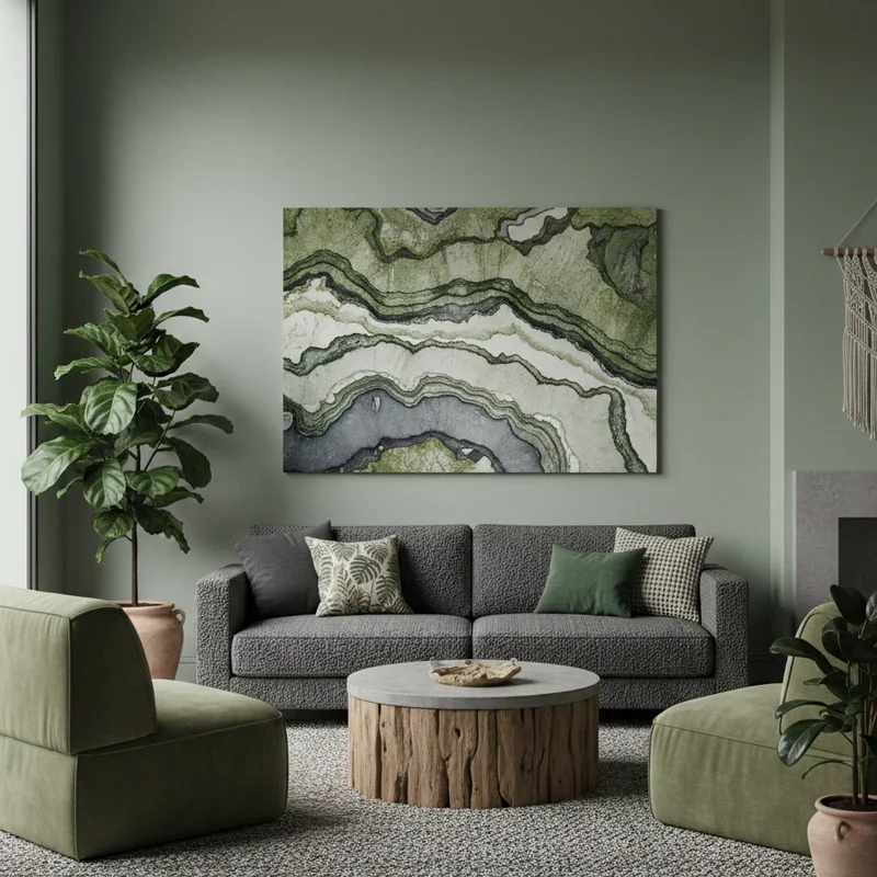 Green and Grey Living Room Ideas