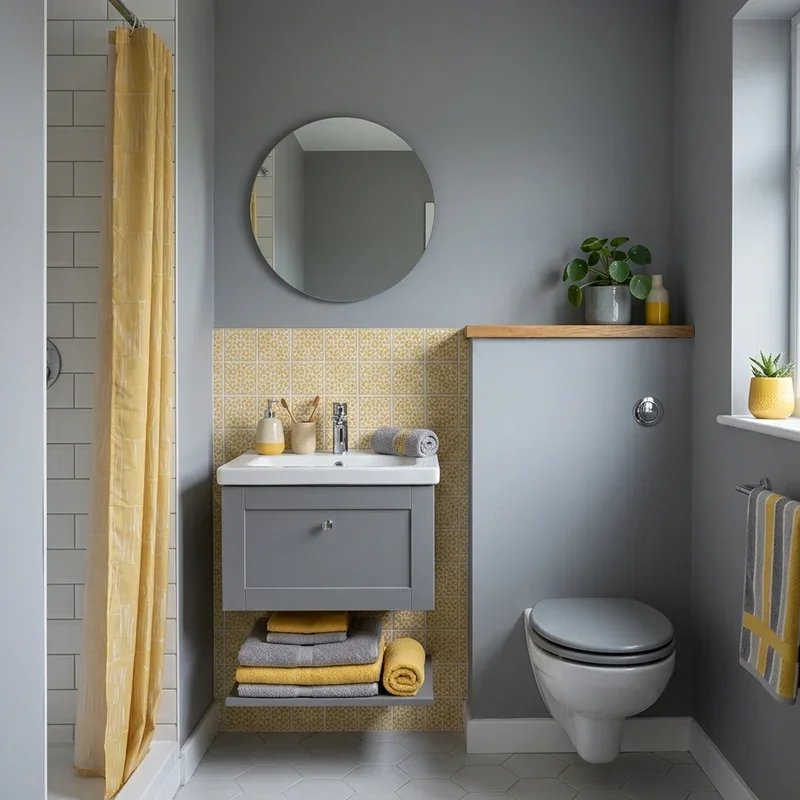 Grey and Yellow Bathroom Ideas