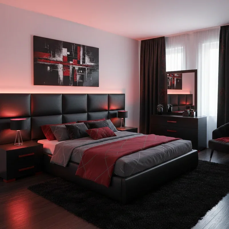 16 Black and Red Bedroom Ideas That Feel Modern and Dramatic