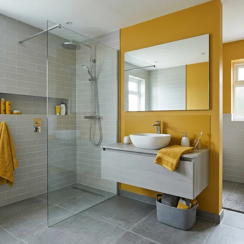 Grey and Yellow Bathroom Ideas