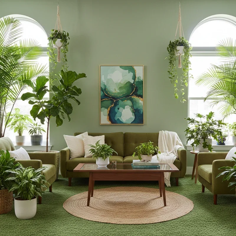 Green Carpet Living Room Ideas