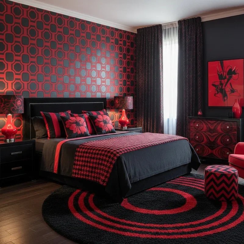 Black and Red Bedroom Ideas