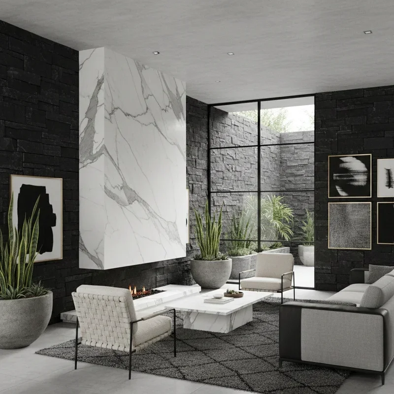 Black and White Living Room Ideas
