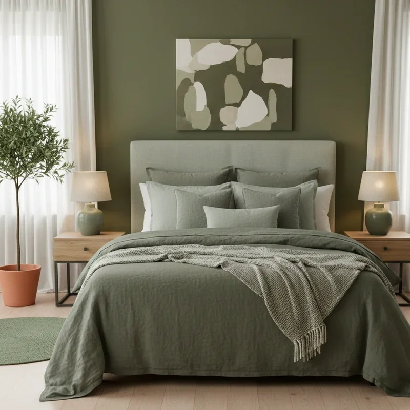Olive Green Bedroom Ideas