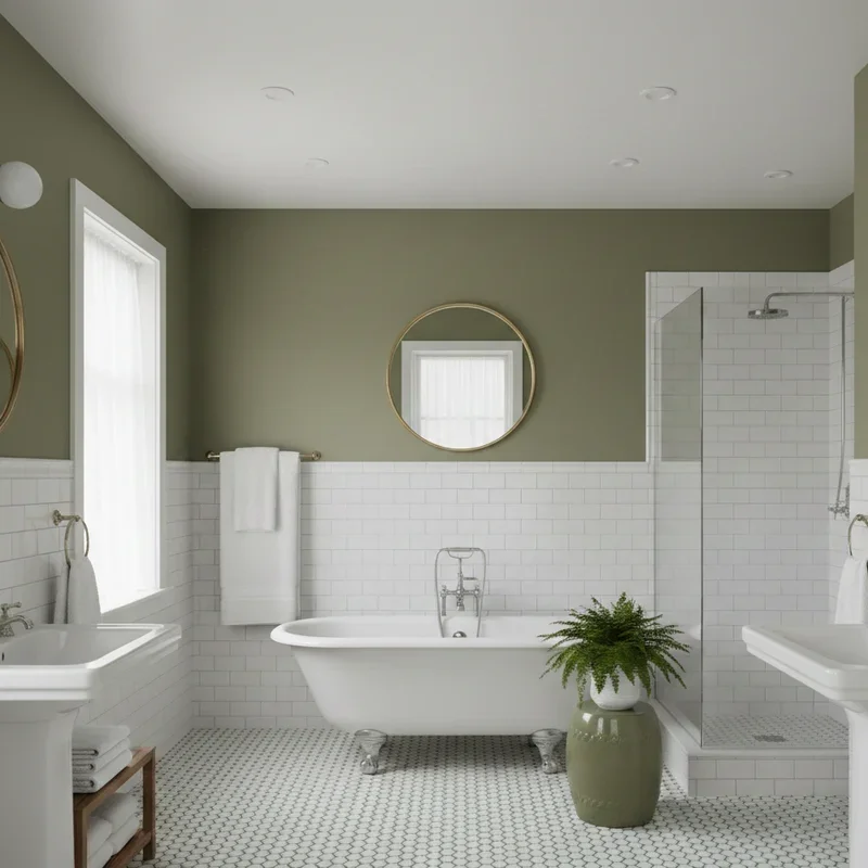 Olive Green Bathroom Ideas