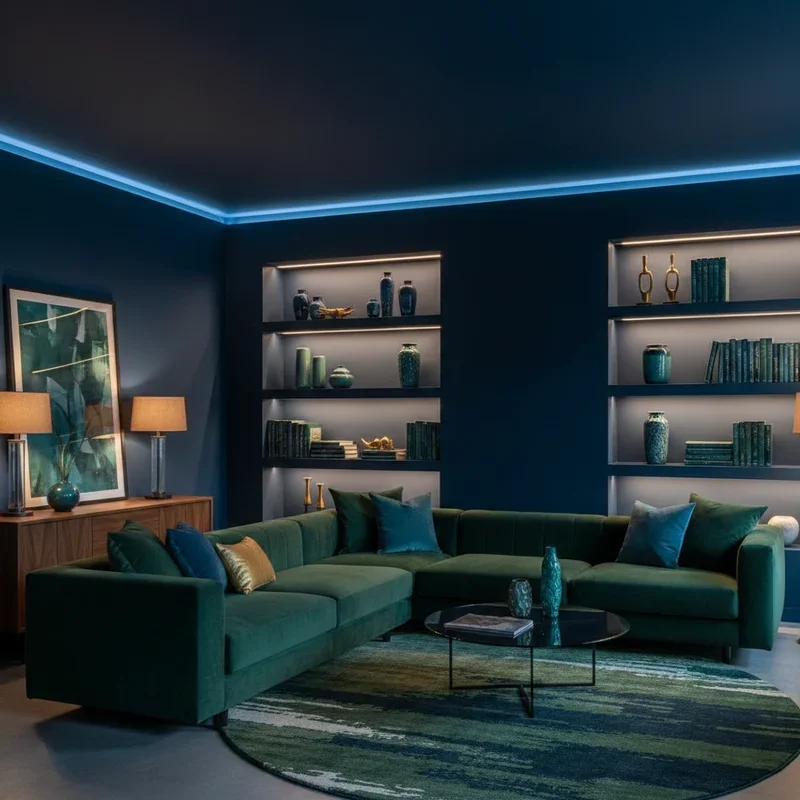 Navy Blue And Green Living Room Ideas