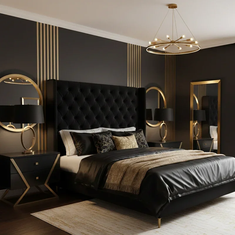 Black and Gold Bedroom Ideas