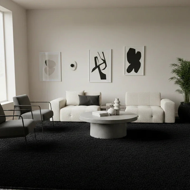 Black Rug Living Room Ideas