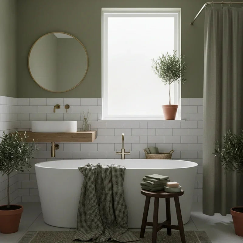 Olive Green Bathroom Ideas