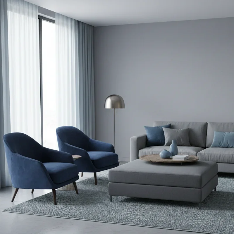 Blue and Grey Living Room Ideas